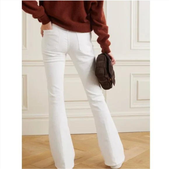 NWT $210 FRAME  Le High Flare Jeans in Blanc White - Picture 3 of 8